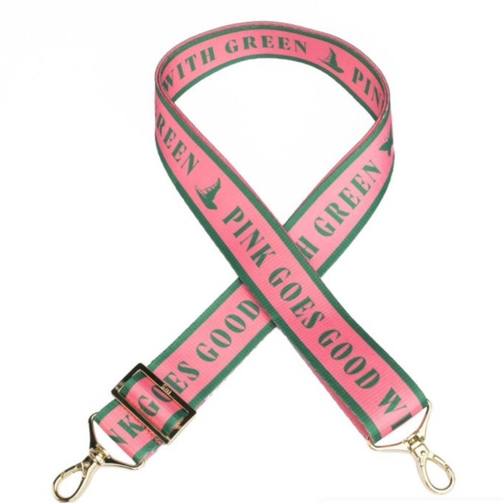 Lug Wicked x Lug 1.5" Classic Webbing Strap Pink Goes with Green